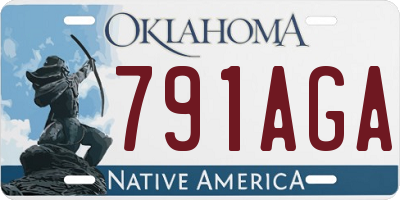 OK license plate 791AGA