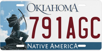 OK license plate 791AGC