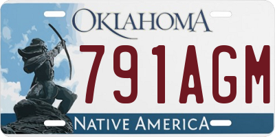 OK license plate 791AGM