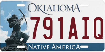 OK license plate 791AIQ