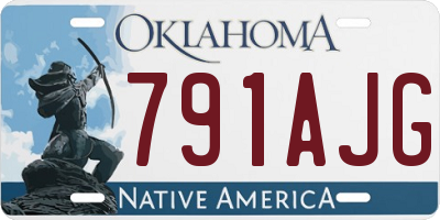 OK license plate 791AJG