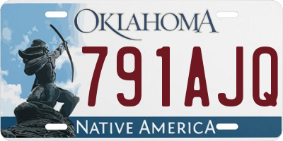 OK license plate 791AJQ