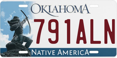 OK license plate 791ALN