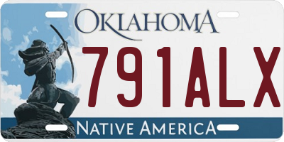 OK license plate 791ALX