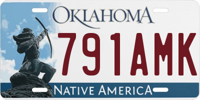 OK license plate 791AMK