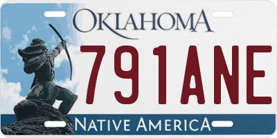 OK license plate 791ANE