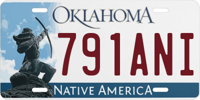 OK license plate 791ANI