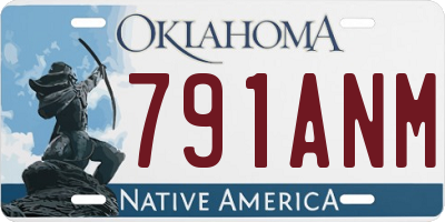 OK license plate 791ANM