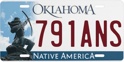 OK license plate 791ANS