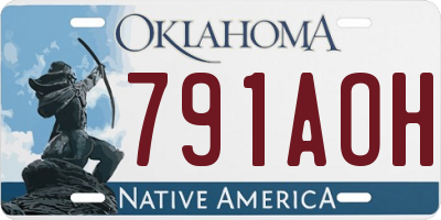 OK license plate 791AOH