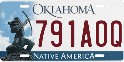 OK license plate 791AOQ