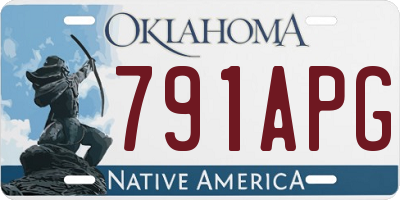 OK license plate 791APG