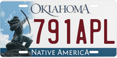 OK license plate 791APL