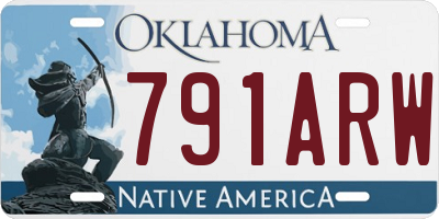 OK license plate 791ARW