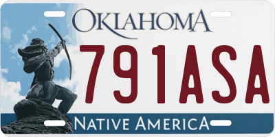 OK license plate 791ASA