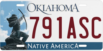 OK license plate 791ASC