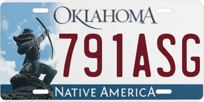 OK license plate 791ASG