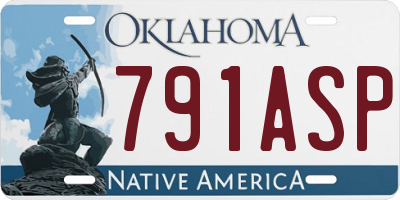 OK license plate 791ASP