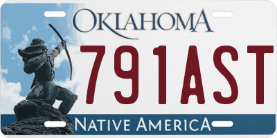 OK license plate 791AST