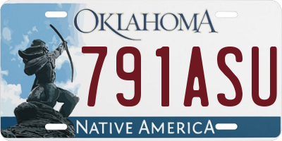 OK license plate 791ASU