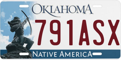 OK license plate 791ASX