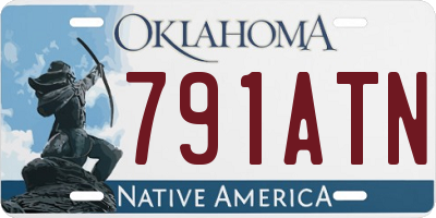 OK license plate 791ATN