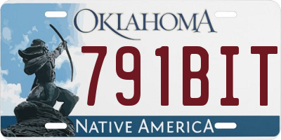 OK license plate 791BIT