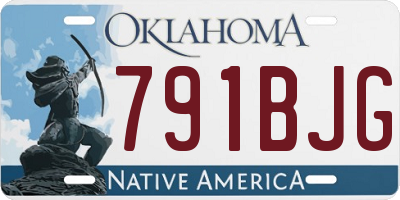 OK license plate 791BJG