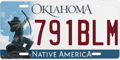 OK license plate 791BLM