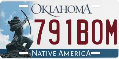 OK license plate 791BOM