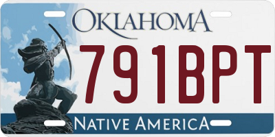 OK license plate 791BPT