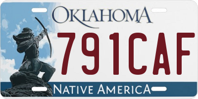 OK license plate 791CAF