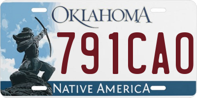 OK license plate 791CAO