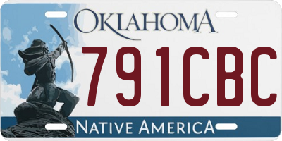 OK license plate 791CBC