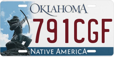 OK license plate 791CGF