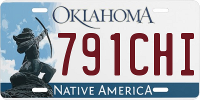 OK license plate 791CHI