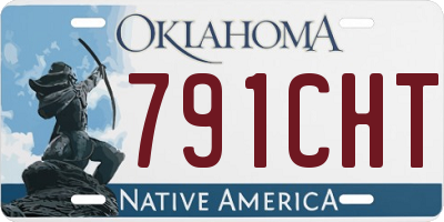 OK license plate 791CHT