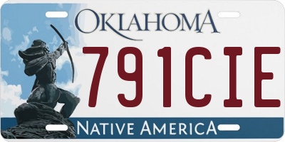 OK license plate 791CIE