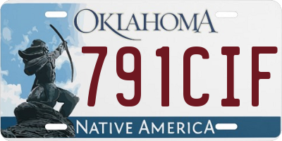 OK license plate 791CIF