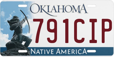 OK license plate 791CIP