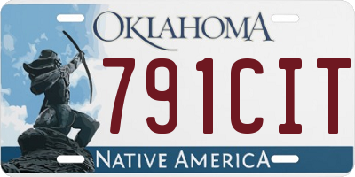 OK license plate 791CIT