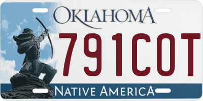 OK license plate 791COT