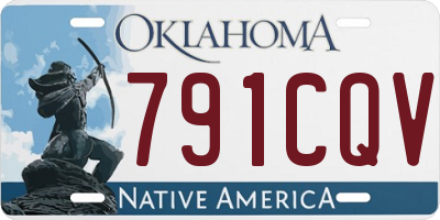 OK license plate 791CQV