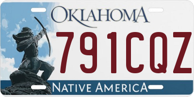 OK license plate 791CQZ