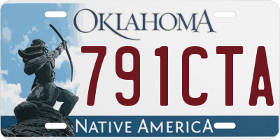 OK license plate 791CTA