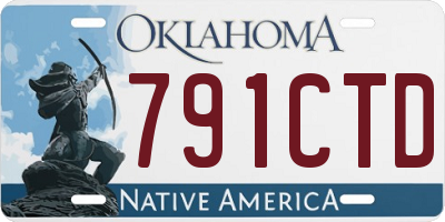OK license plate 791CTD