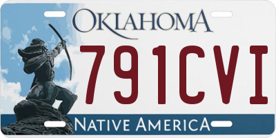 OK license plate 791CVI