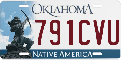 OK license plate 791CVU