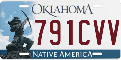 OK license plate 791CVV
