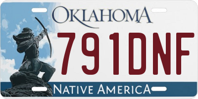 OK license plate 791DNF